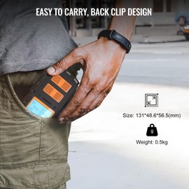 4 Gas Monitor Multi Gas Detector for H2S, CO, LEL and O2, with Vibration, Visual and Audible Alarms, 18h Long Battery Life, Gas Detector for Work, Home