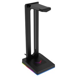 Gaming Naceb Base para Audífonos Gamer NA-0952 RGB con 2 USB y Jack 3.5 mm, Soporte para Audífonos de Escritorio 27 cm Negro