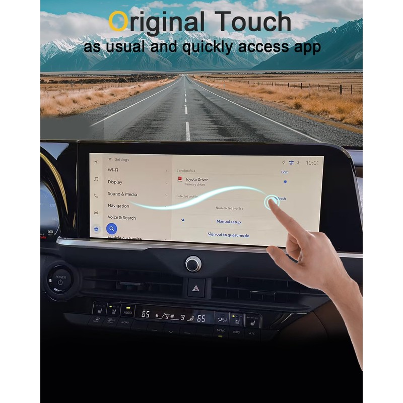 KOOGEN Tempered Glass Screen Protector for Toyota Crown Signia &
