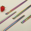 Evanda Rainbow Chopsticks, 10 Pairs Reusable Chop Sticks, Metal Chopsticks,