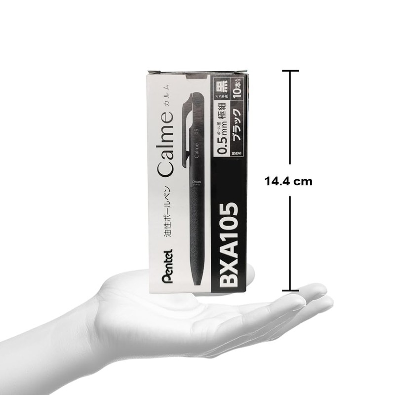 Pentel Calme Oil Based Ballpoint Pen, 0.5mm, Beige, 10 Count