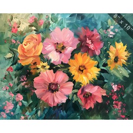 A Flower Therapy Workshop oil painting 8x10 print