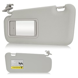 Youxmoto Sun Visor Left Driver Side for Mazda 3 2010 2011 2012 2013, Gray Replaces# BBM2-69-320C-75, with Vanity Mirror