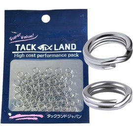 TACKLAND Split Rings (#4 (Outer Diameter 6.3mm) 100 Pieces