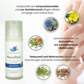 Naturprodukte Schwarz - NeuroPsori Special Care Cream - Skin Care for Dry, Reddened Skin and Flaky Skin, 50 ml