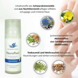 Naturprodukte Schwarz - NeuroPsori Special Care Cream - Skin Care for Dry, Reddened Skin and Flaky Skin, 50 ml