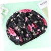 Healvian Extra Large Satin Flower Printed Elastic Wide Brim Sleep