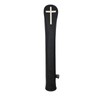 PU Leather Alignment Stick Headcover Golf Club Head Covers(Black,Cross)