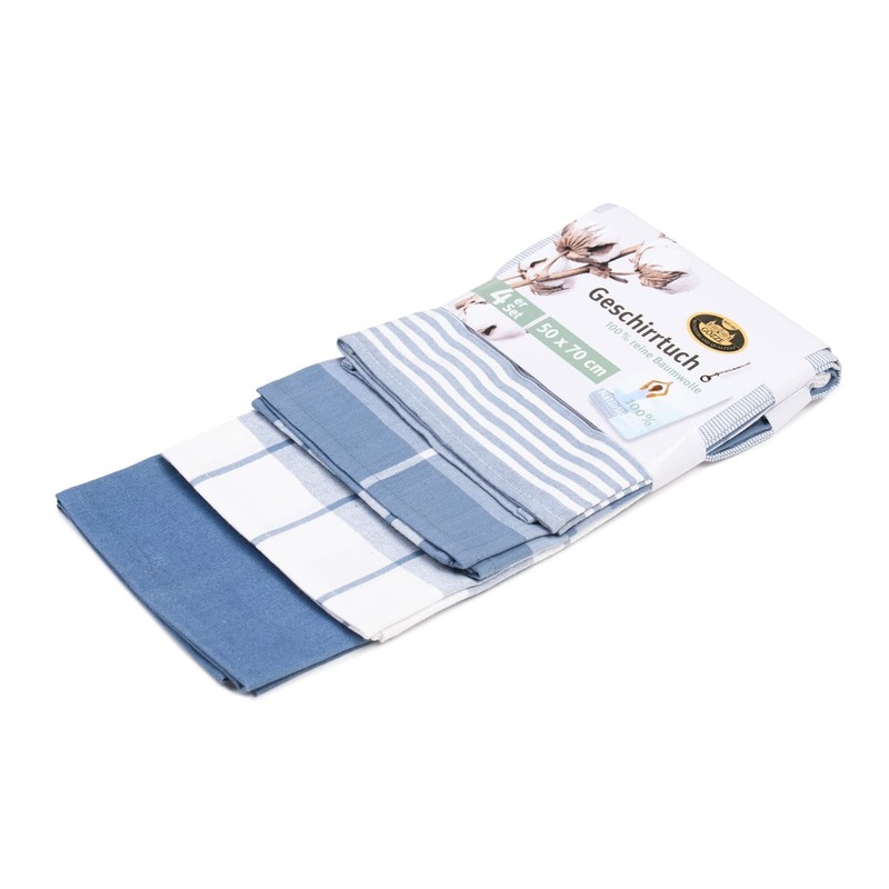 Gözze - Set of 4 Tea Towels, 100% Jacquard Cotton,