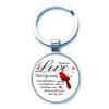 Generic Cardinal Keychain Bereavement Sympathy Gift - Remembrance Grief Red