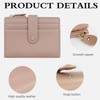 Andiker RFID Women Wallet, Button Closed Bifold Soft PU Leather