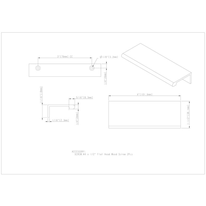 Hardware Resources Elements A500 Edgefield Collection Cabinet and Furniture Handle