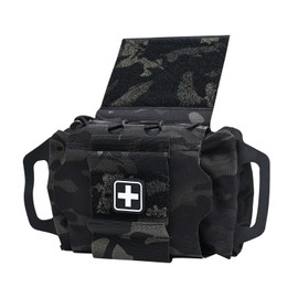 SABADO Rapid/Quick Deploy First Aid Kit Pack Tactical IFAK Pouch Two-Piece System Med Roll Carrier Hypalon Handle Outdoor Sport Hunting Bag