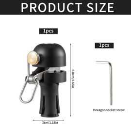 Bicycle bell, bicycle horn, bicycle bell, bicycle bell, mountain bike, hand bell, handlebar, bicycle accessories, 100-120 dB super loud mini bicycle bell, for road bike, mountain bike and scooter