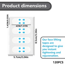 120 Stück Face Lifting Tape,Facelifting Tape,Face Tape,Tape Gesicht,Face Lift Tape,Gesichtstape,Facelifting Aufkleber,V Form Gesicht Lift, Für Gesichtsstraffung Bei Mädchen