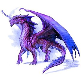 Purple Majestic Dragon Edible Icing Image (6 inch round)