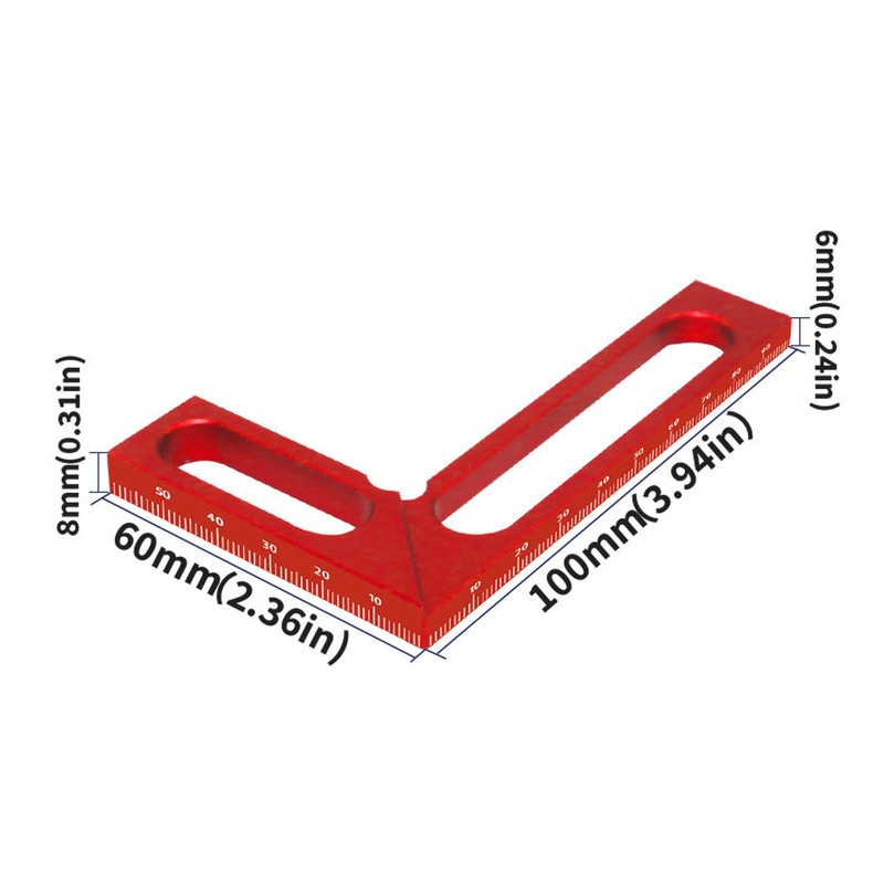 Carpenter Square L Shape Aluminum Alloy Height Measuring Scribing 90°
