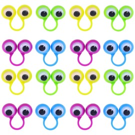 Calsgkspray 12Pcs Eye Finger Puppet,Eye On Rings Finger Puppets,Wiggly Googly Eyeball Ring,Fun Show Prize Fillers,Birthday Easter Party Favor,Puppet Eyes,Eye Rings,Puppets and Puppet Theaters