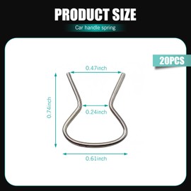 Zikefest 20PCS Car Window Crank Retainer Clips, 76980 Window Handle Retainer Clip Assortment,Door Window Crank Handles Metal Retaining Clips, Universal for Most Vehicles