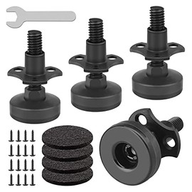 Niveladores de Muebles Resistentes, Paquete de 4 Pies Niveladores Roscados 3/8"-16 Pies de Nivelación de Muebles Niveladores de Patas Ajustables para 