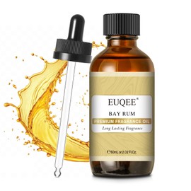EUQEE Bay Rum Fragrance Oil with Glass Dropper, Essential Oils for Candle & Soap Making, Diffusers, DIY Bath Bombs (2.02 Fl oz/60 ml)