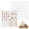 YCHYAN 64 Compartments Acrylic Shell Box, Clear Shell Collection Box,