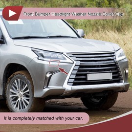 HEROFFIX Front Right Bumper Headlight Washer Nozzle Cover Cap No.8535360080A0 Bumper Trim Nozzle Cover for Lexus LX570 2016-2021 White Plastic 1 Pcs