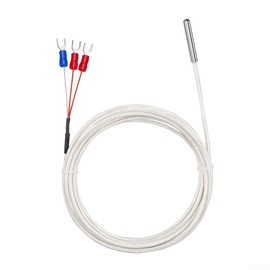 Pt100 Temperature Sensor Probe, Three-wire System, Waterproof Stainless Steel Thermistor Three Wire High Precise Accuracy Range -50℃ To 450℃, Enhanced Durability And Accuracy(4meter)