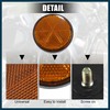 4 Pcs M6x1.0 Orange Red Plastic Universal Round Screw Mount