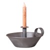 Irvin's Country Tinware Round Tapered Pan Candle Holder in Antique