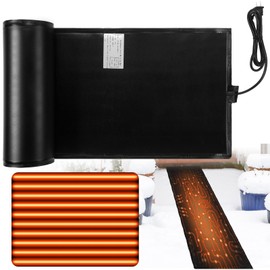 Baquler 1 Piece 20 ft Snow and Ice Melting Mats Roof and Valley Heater Ice Dam Prevention Heated Outdoor Mats Electric Snow Melting Mats for Winter Snow Removal