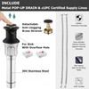 PARLOS Waterfall Widespread Two-Handle Bathroom Faucet with Metal Pop Up