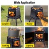 Japard Wood Burning Camp Stove, Portable Cast Iron Camping Wood
