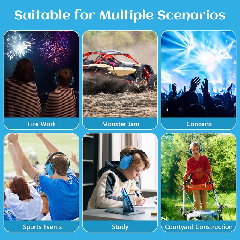 2 Pack Noise Canceling Headphones for Kids, Kids Ear Protection