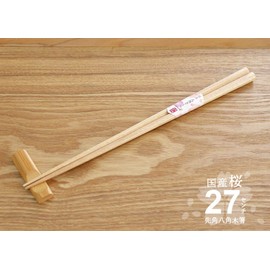 Alphax 909712 Chopsticks, Wood Grain 10.6 inches (27 cm), End-angle Octagonal Wooden Chopsticks, Cherry Blossoms