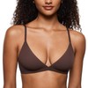 INLYRIC Women's Inbarely Triangle Bralette Plunge Unlined Seamless Bra Wireless