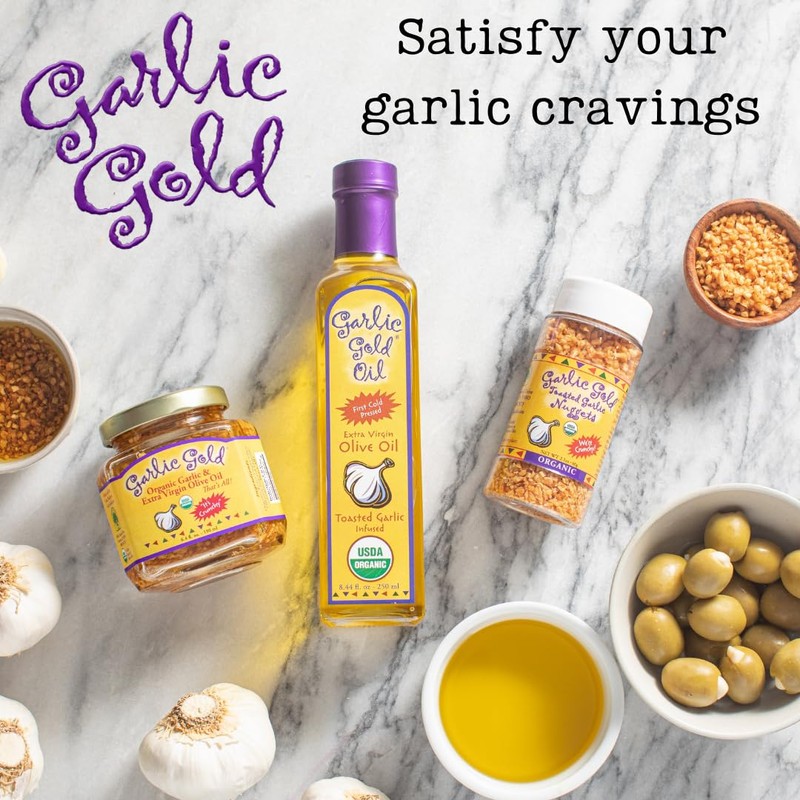 Garlic Gold Toasted Nuggets, Crunchy Roasted Garlic Seasoning, USDA Certified