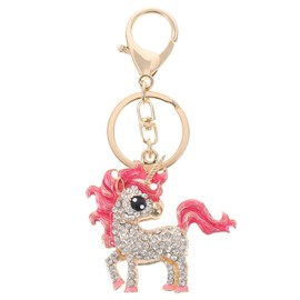 GALPADA Unicorn Shape Rhinestone Key Pendant Key Holder Adorable Bag Hanging Charm Mobile Phones Accessories for Friends Unicorn Lovers