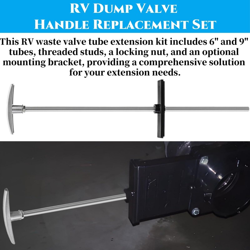 Acshio 2 Pack RV Waste Valve Handle Replacement, Universal Fit