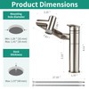 HEROBAI Modern Bathroom Faucet 1 Hole with Temperature Display(Batteries-Free), 1080°