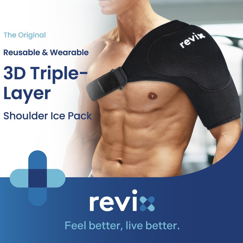 REVIX XL Triple-Layer Gel Shoulder Ice Pack for Rotator Cuff