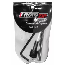RotoZip Roto Zip 1 8 to 1 4 Chuck Adapter Kit with Hex Key and 2 Rotary Bits