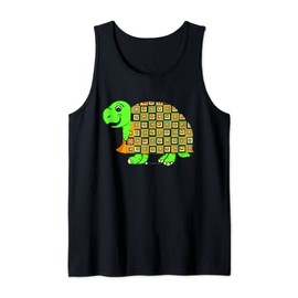 Pattern Shell Tortoise at a Snail Pace Tank Top