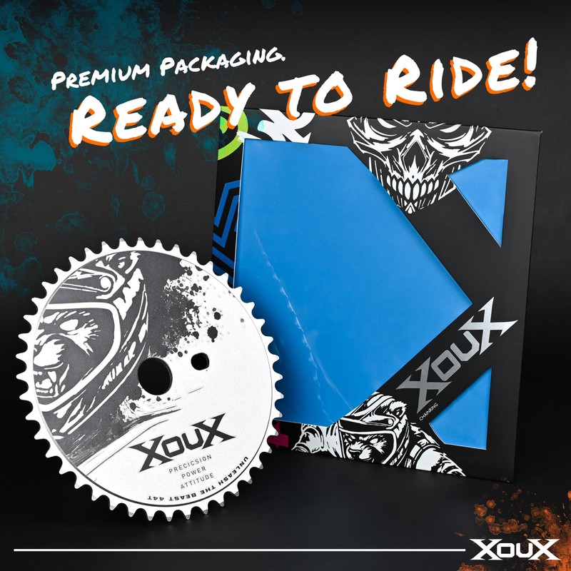 XOUX GRIZZLY 3/32" Alloy Chainring for One-Piece Crank – 44T
