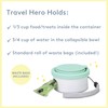 Sweet Paws Travel Hero 3-in-1 Portable Pet Food Container, Silicone