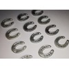 12 Handmade Edible Lucky Silver Horseshoes, Cupcake Sugarpaste Decorations by