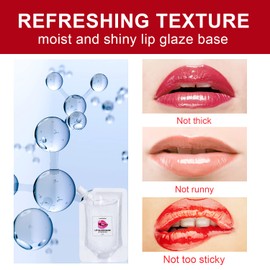 Eakroo 2Pcs Moisturize Lip Gloss Base Oil Material Makeup Primers, Non-Stick Lip Gloss Clear Primer for DIY Handmade Lip Oil Lip Plumper Lip Gloss Making Kit Supplies -100g (2Pack 100ml)