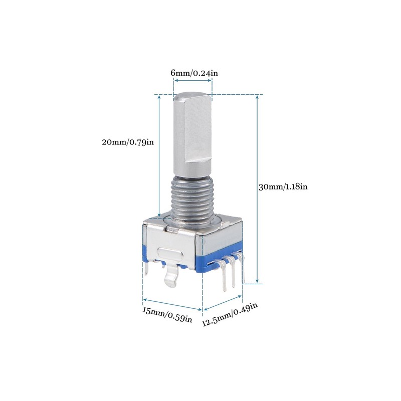 QUARKZMAN EC11 Encoder Code Switch Potentiometer 360 Degree Rotation for