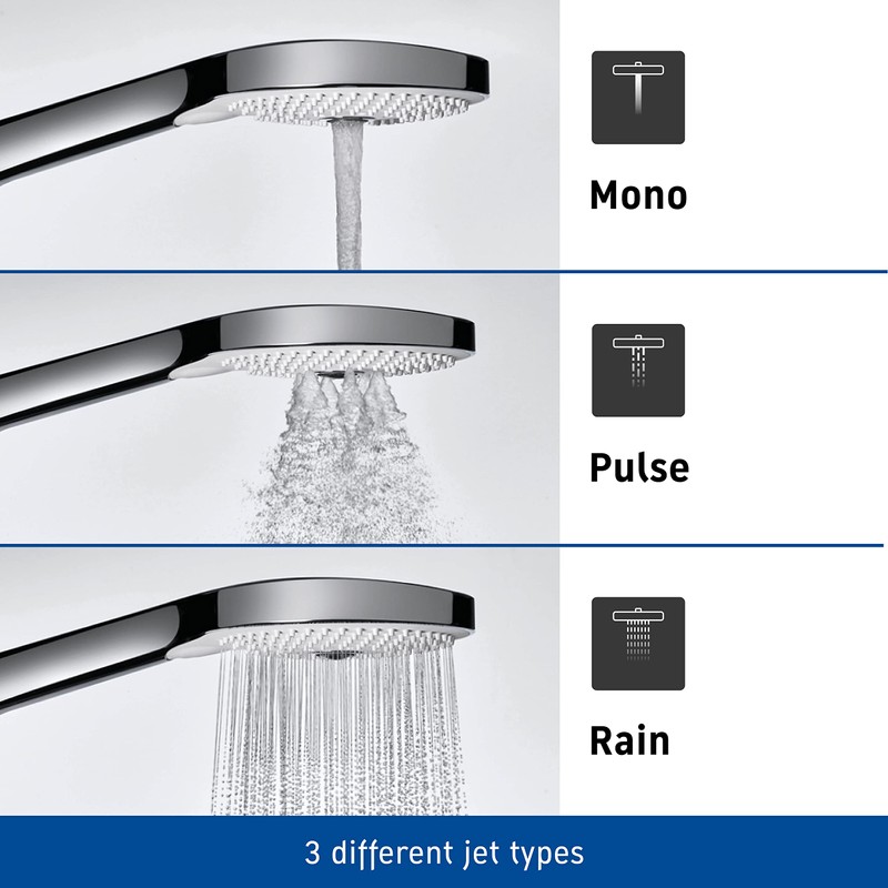 Duravit Universal Shower Head, Handheld Shower Head with 3jet Types