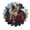 Handmade John Wayne 7 1/4" Saw Blade Clock Collector's Item